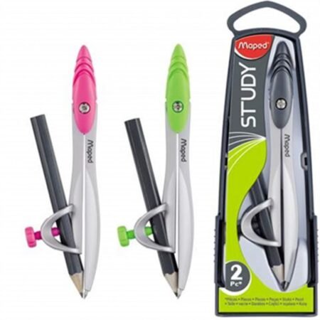 MAPED Coffret 2 pièces compas Study à bague Branches métal.