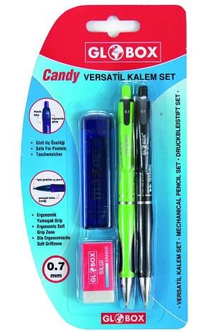 Versatil 2 Pens 1 Eraser 0.7mm Globox