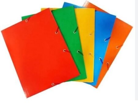 Pochette plastique orange rabat fermeture