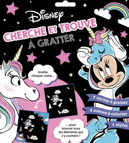 ART A GRATTER ET COLORIAGE - MINNIE MOUSE - Les Ateliers Disney - Cherche et Trouve à gratter